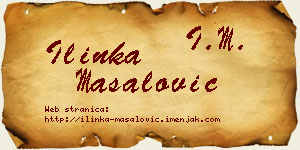 Ilinka Masalović vizit kartica